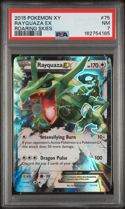 2015 Pokemon Xy Roaring Skies #75 Rayquaza Ex Roaring Skies PSA 7