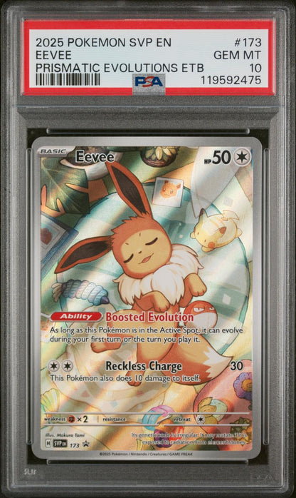 2025 Pokemon Svp Black Star Promo #173 Eevee Prismatic Evolutions PSA 10 (475)