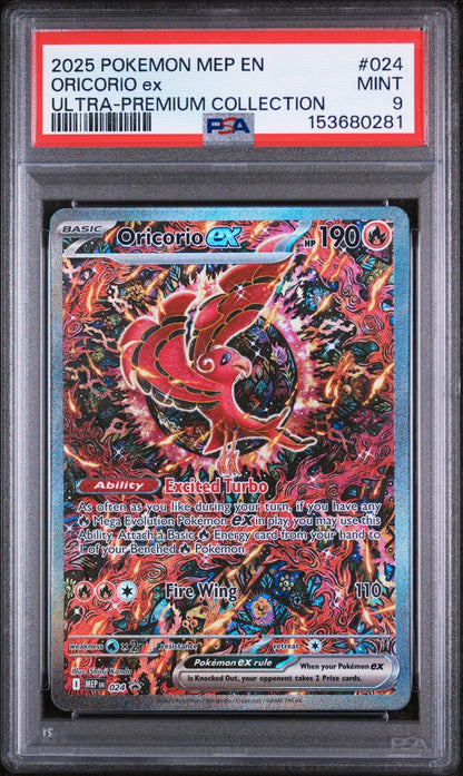 2025 Pokemon Black Star Promo #024 Oricorio Ex Ultra-Premium Collection PSA 9