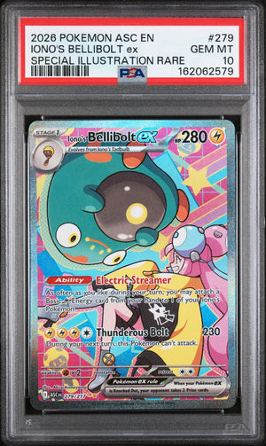 2026 Pokemon Asc Ascended Heroes #279 Iono's Bellibolt Ex SIR PSA 10
