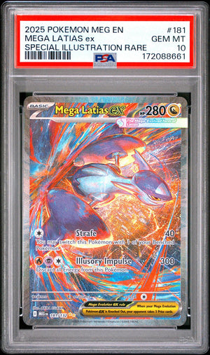 2025 Pokemon Meg Evolution #181 Mega Latias Ex Special Illustration Rare PSA 10