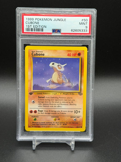 1999 Pokemon Jungle #50 Cubone 1st Edition PSA 9