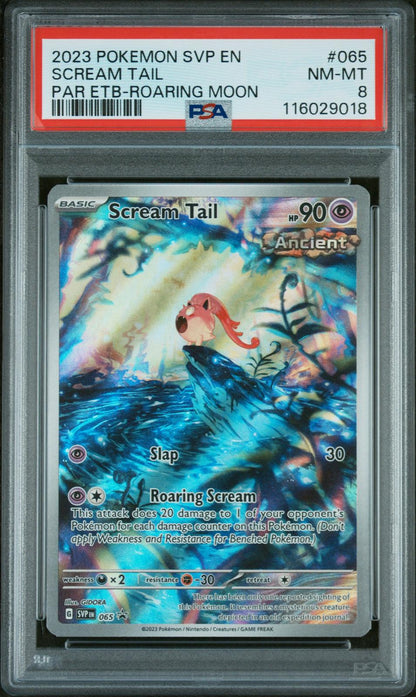 2023 Pokemon Svp En Sv Black Star Promo #065 Scream Tail Roaring Moon PSA 8