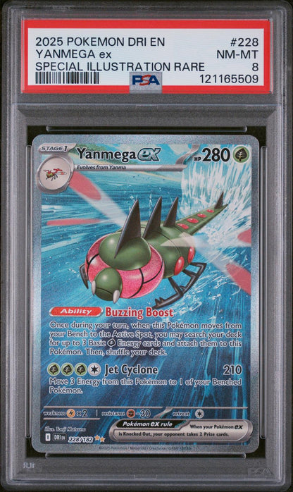 2025 Pokemon Dri Destined Rivals #228 Yanmega Ex Special Illustration Rare PSA 8