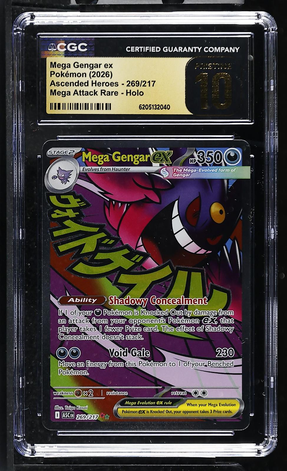 2026 Pokemon Ascended Heroes #269 Mega Gengar ex Attack Rare CGC 10 Pristine
