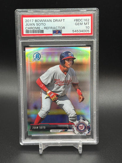 2017 Bowman Draft #BDC-162 Juan Soto Chrome Refractor PSA 10