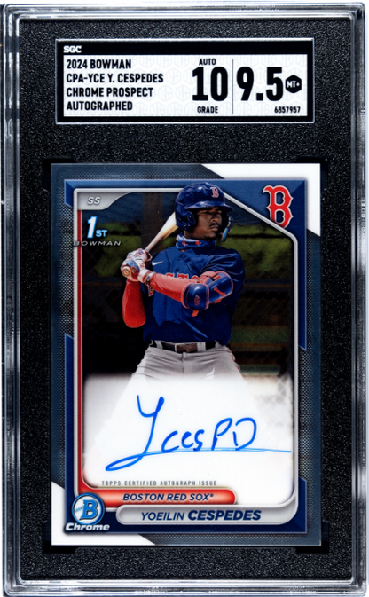 2024 Bowman #CPA-YCE Yoeilin Cespedes 1st Chrome RC Prospect Auto SGC 9.5 / 10