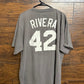 VTG NY Yankees T-shirt Jersey Mariano Rivera 42 Majestic L