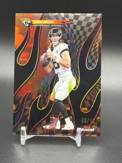 2025 Finest #T-19 Trevor Lawrence Torchers Black Refractor #/10