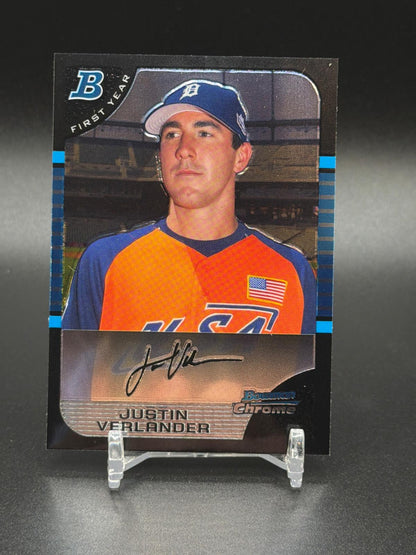 2005 Bowman Draft Picks #BDP129 Justin Verlander Rookie RC First Year Chrome #2
