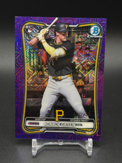 2026 Bowman Mega Konnor Griffin Chrome Rookie RC Mojo Purple Refractor /250