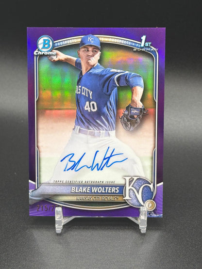 2025 Bowman Chrome #CPA-BW Blake Wolters 1st RC Auto Purple Refractor /250