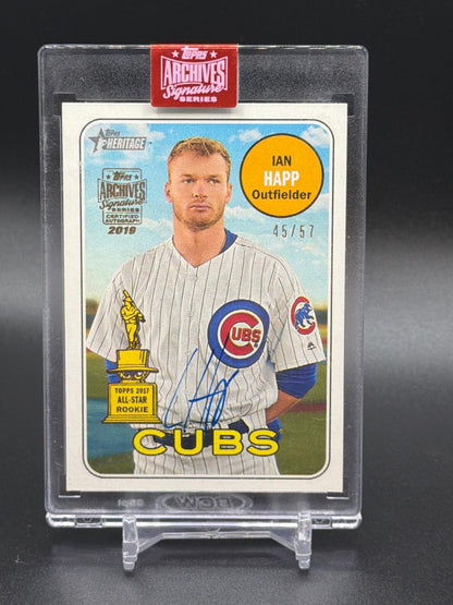 2019 Topps Archives Signature Series Ian Happ 2018 Heritage #63 Auto /57