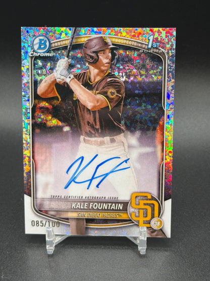 2025 Bowman Chrome #CPA-KFO Kale Fountain 1st RC Autographs Mini Diamond #/100