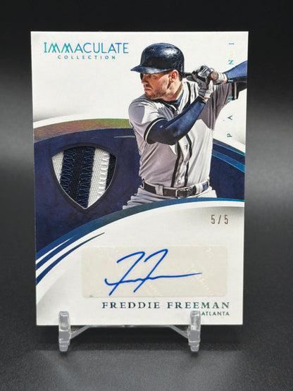 2015 Panini Immaculate Collection #33 Freddie Freeman Game-Used Patch Auto /5