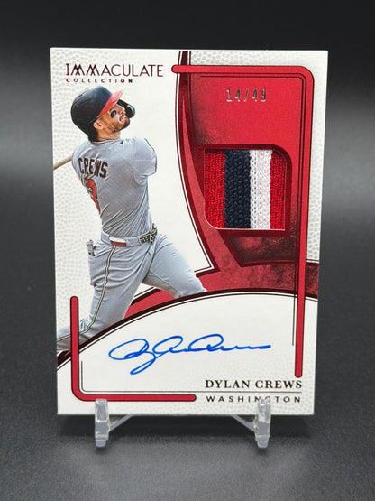 2026 Panini Immaculate #IPA-DCR Dylan Crews Patch Auto Red #/49