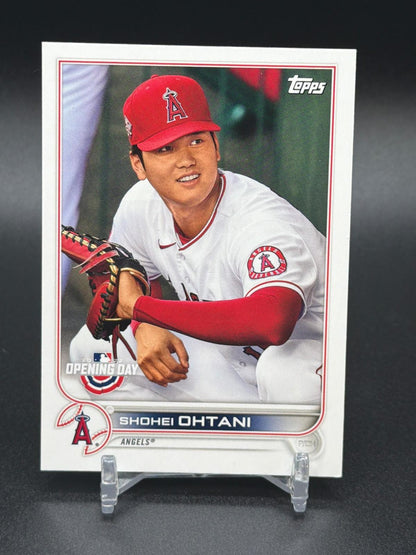 2022 Topps Opening Day #1 Shohei Ohtani Catchers Crouch SP