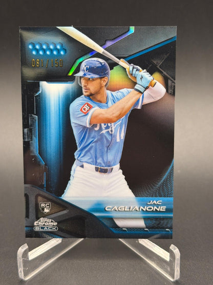 2026 Topps Chrome Black #13 Jac Caglianone Rookie RC Blue Refractor #/150