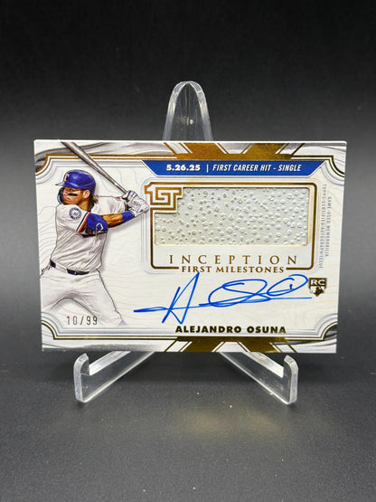 2025 Topps Inception Alejandro Osuna MLB First Milestones Auto Relic /99