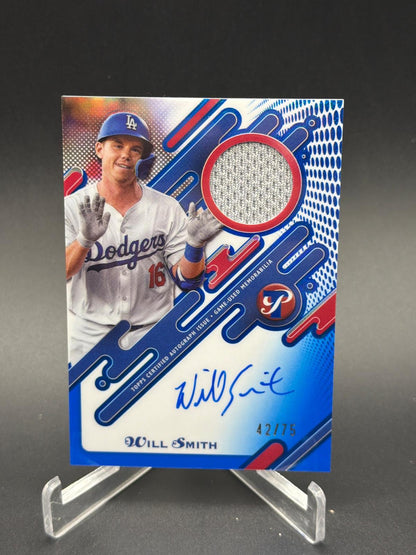 2025 Topps Pristine #PPAR-WS Will Smith Pieces Auto Relics Blue Refractor #/75