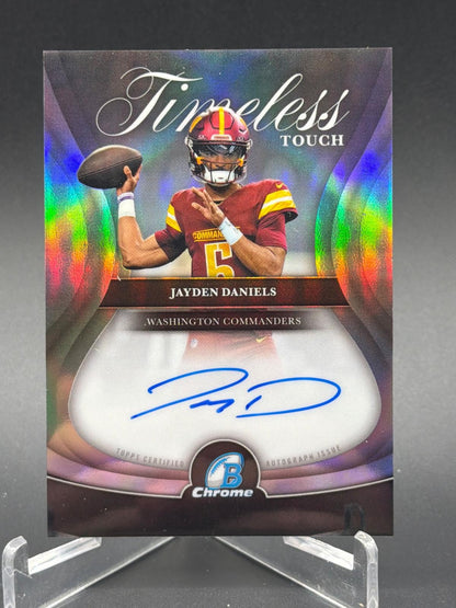 2026 Bowman Timeless Touch Signatures Jayden Daniels autograph card