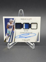 2021 Panini Immaculate CeeDee Lamb triple patch autograph /99 card