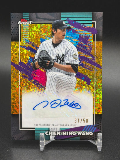 2026 Finest #FMA-CMW Chien-Ming Wang Rookie RC Auto Gold Mini Diamond /50