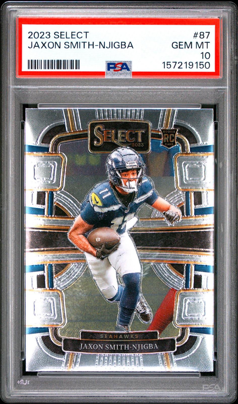 2023 Panini Select #87 Jaxon Smith-Njigba rookie card graded PSA 10
