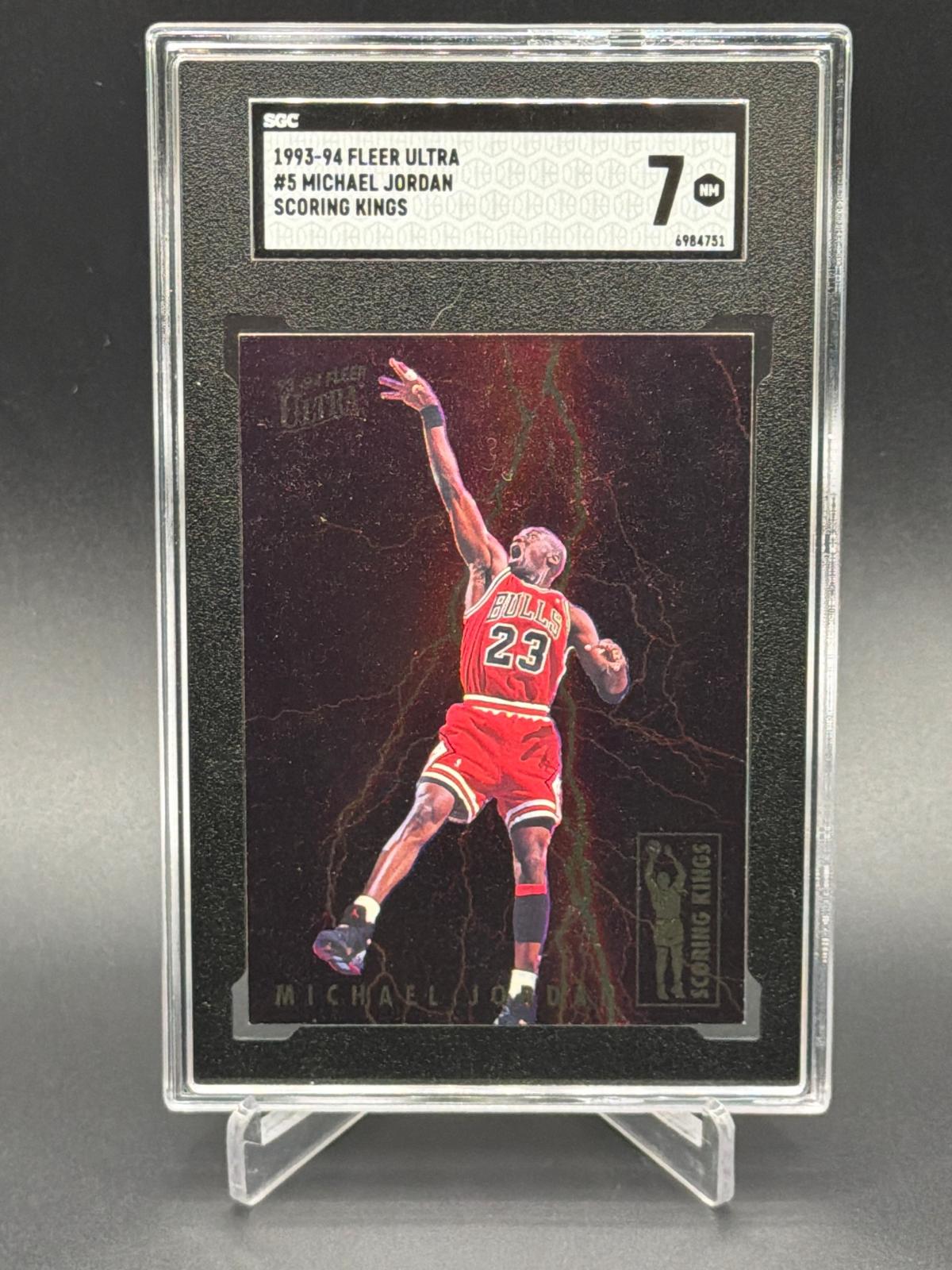 1993-94 Ultra Scoring Kings #5 Michael Jordan card graded SGC 7