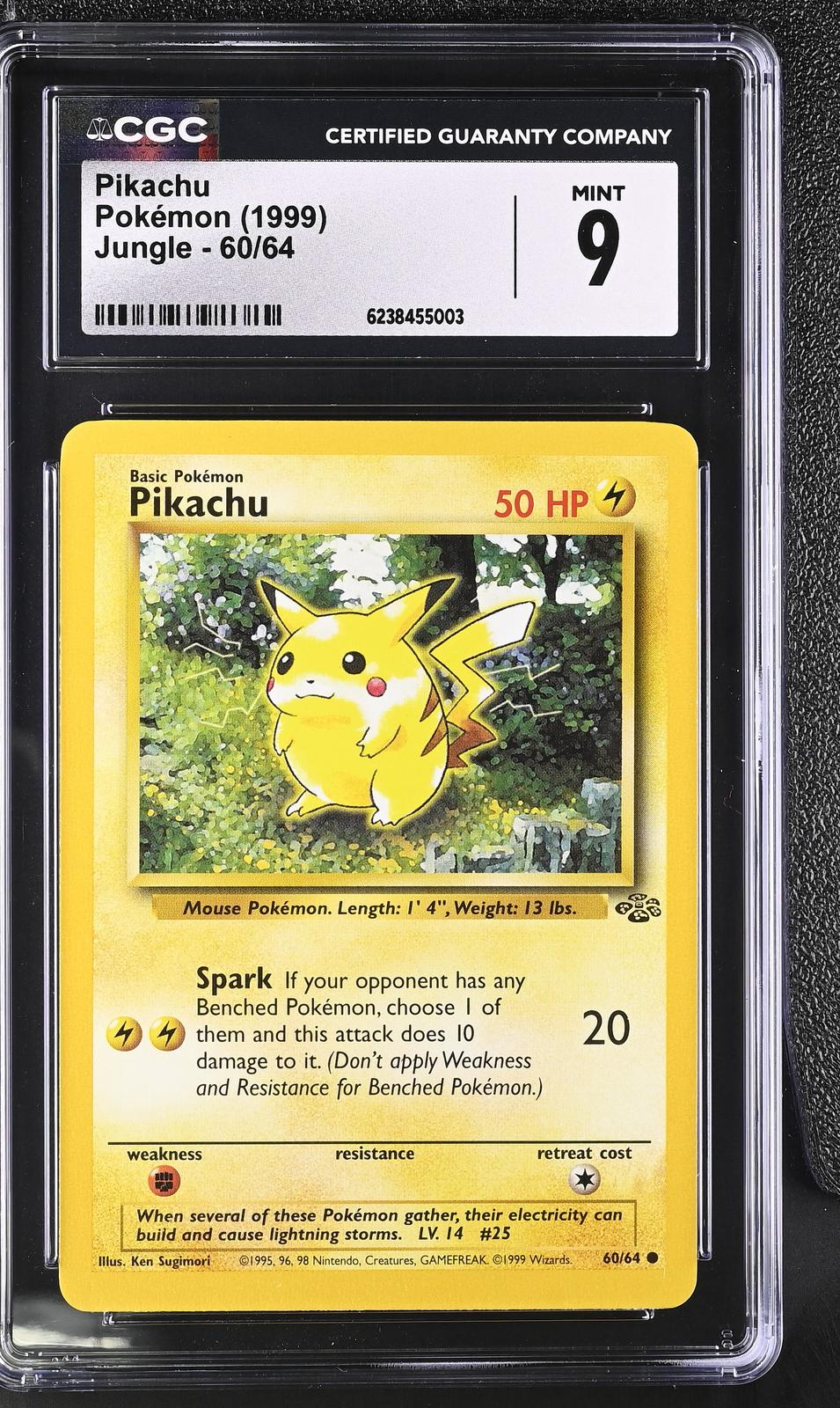 1999 Pokemon Jungle #60/64 Pikachu CGC 9