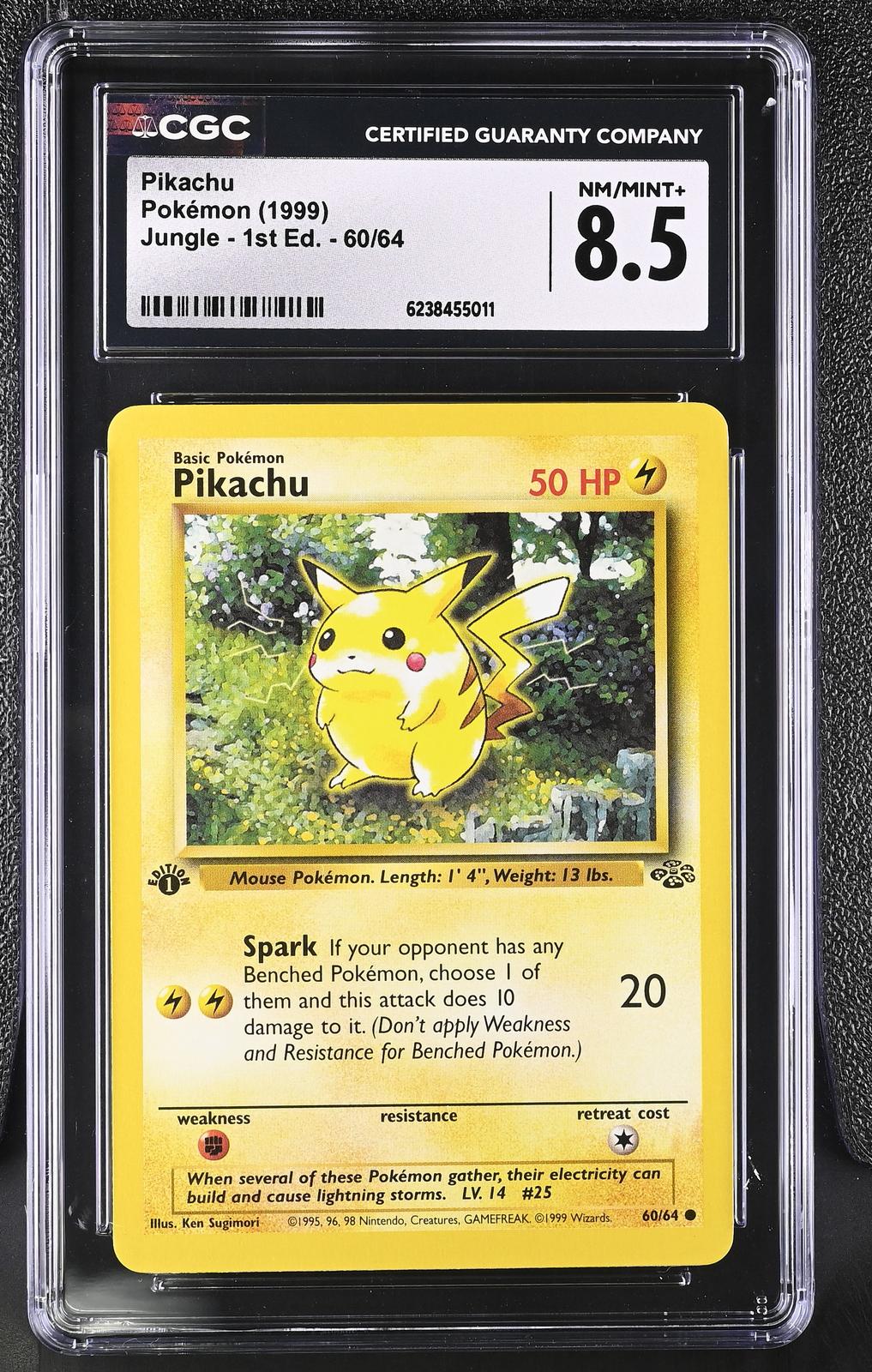 1999 Pokemon Jungle - 1st Edition #60/64 Pikachu CGC 8.5