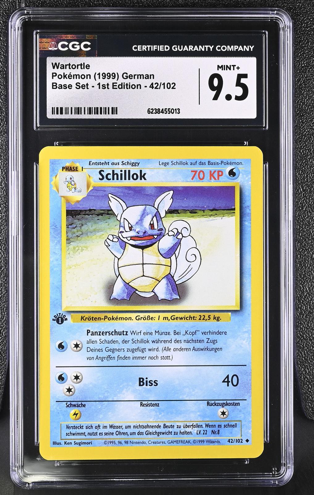 1999 Pokemon German Base Set - 1st Edition #42/102 Wartortle CGC 9.5