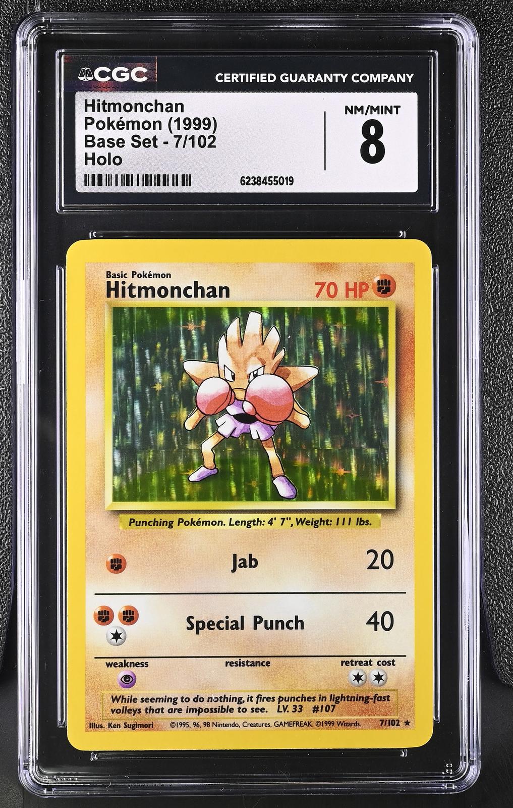 1999 Pokemon Base Set #7/102 Hitmonchan Holo CGC 8
