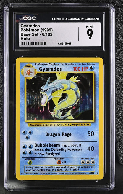 1999 Pokemon Base Set #6/102 Gyarados Holo CGC 9