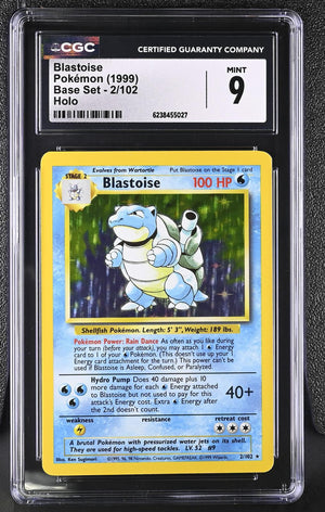 1999 Pokemon Base Set #2/102 Blastoise Holo CGC 9