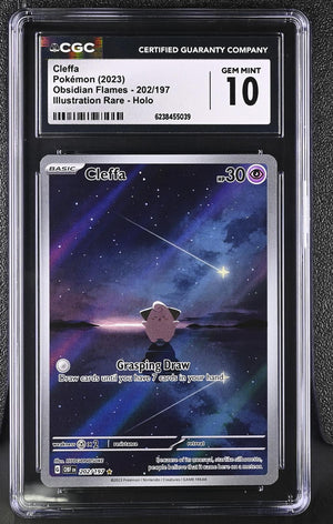 2023 Pokemon Obsidian Flames #202/197 Cleffa Holo CGC 10
