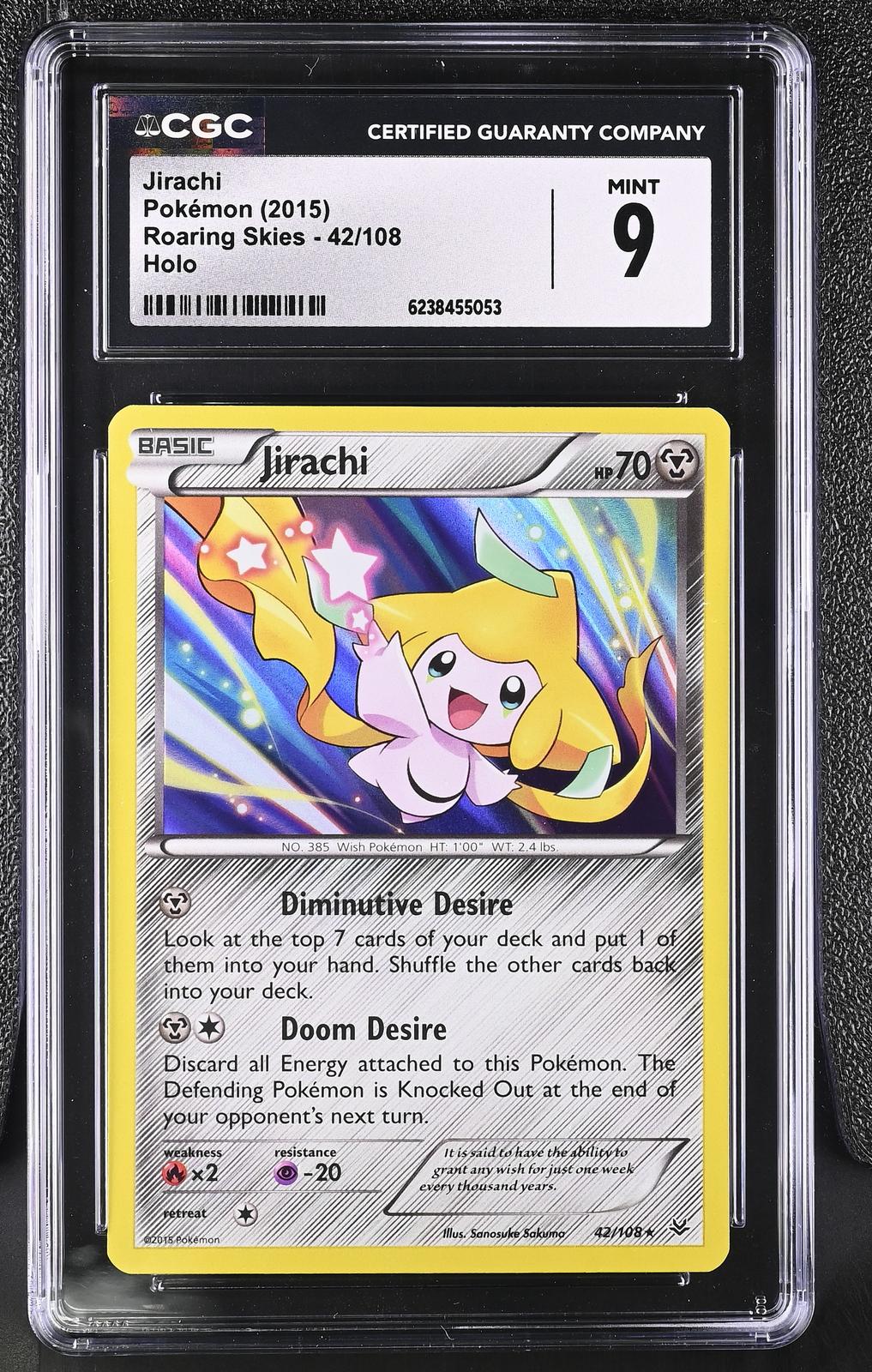 2015 Pokemon Roaring Skies #42/108 Jirachi Holo CGC 9