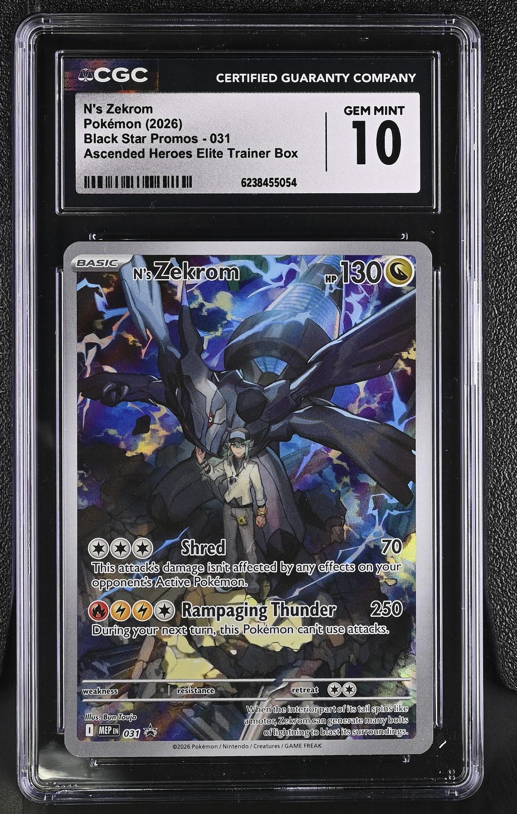 2026 Pokemon Black Star Promos #031 N's Zekrom CGC 10