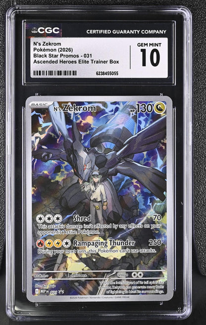 2026 Pokemon Black Star Promos #031 N's Zekrom CGC 10