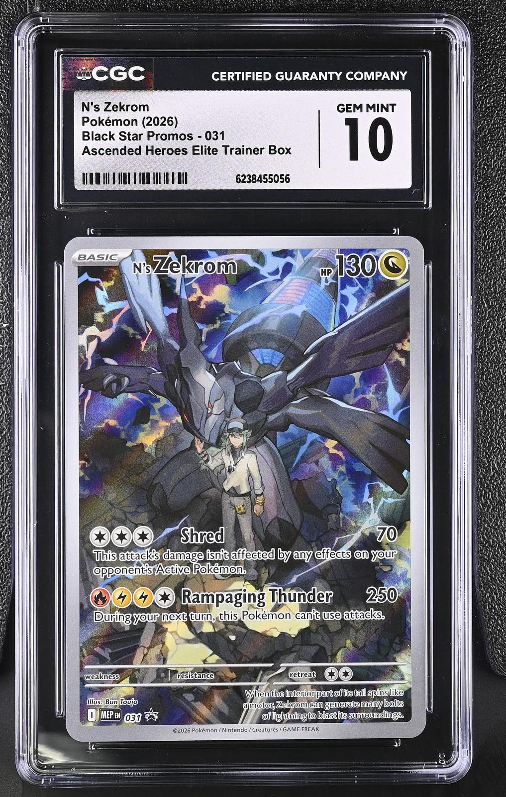 2026 Pokemon Black Star Promos #031 N's Zekrom CGC 10