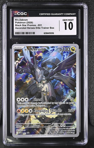 2026 Pokemon Black Star Promos #031 N's Zekrom CGC 10