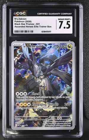 2026 Pokemon Black Star Promos #031 N's Zekrom CGC 7.5