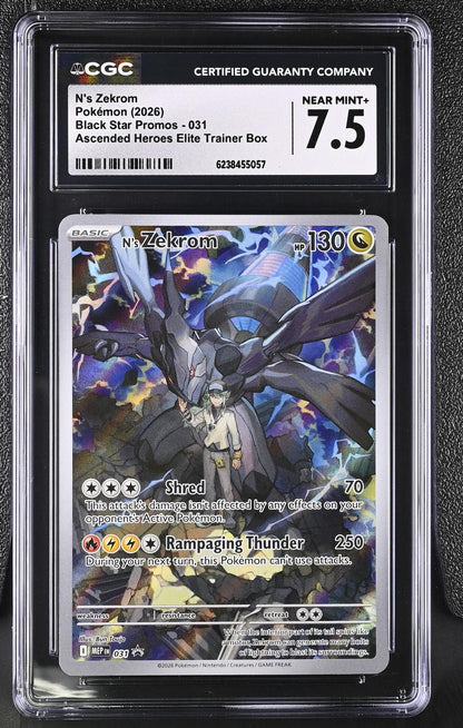 2026 Pokemon Black Star Promos #031 N's Zekrom CGC 7.5
