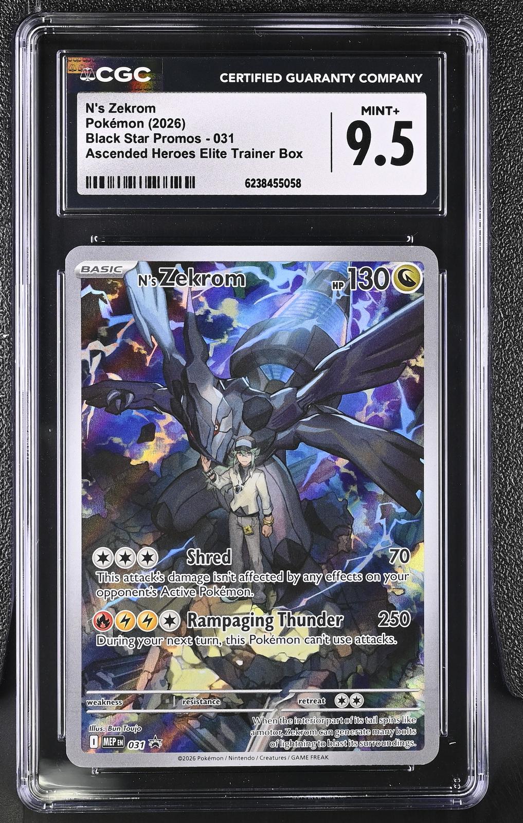 2026 Pokemon Black Star Promos #031 N's Zekrom CGC 9.5