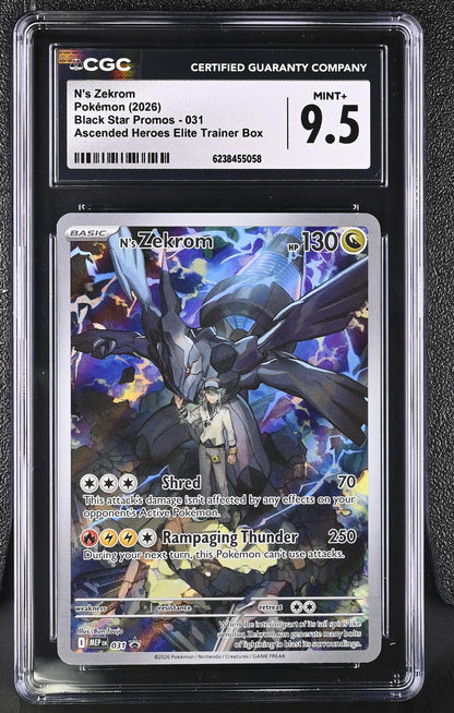 2026 Pokemon Black Star Promos #031 N's Zekrom CGC 9.5