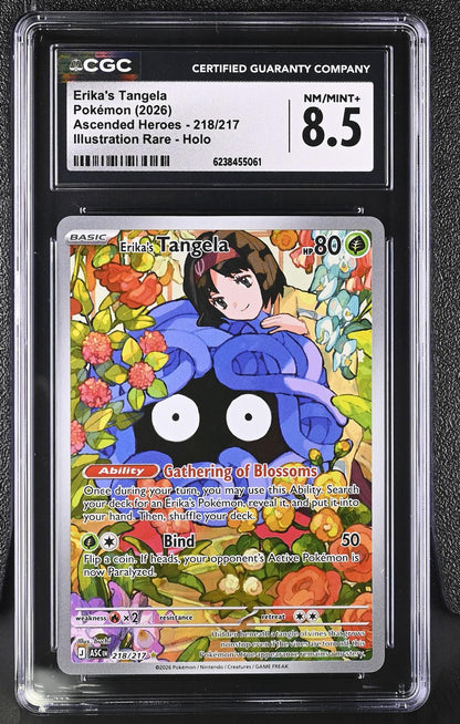 2026 Pokemon Ascended Heroes #218/217 Erika's Tangela Holo CGC 8.5