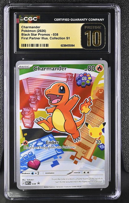 2026 Pokemon Black Star Promos 038 Charmander 30th First Partner CGC 10 Pristine