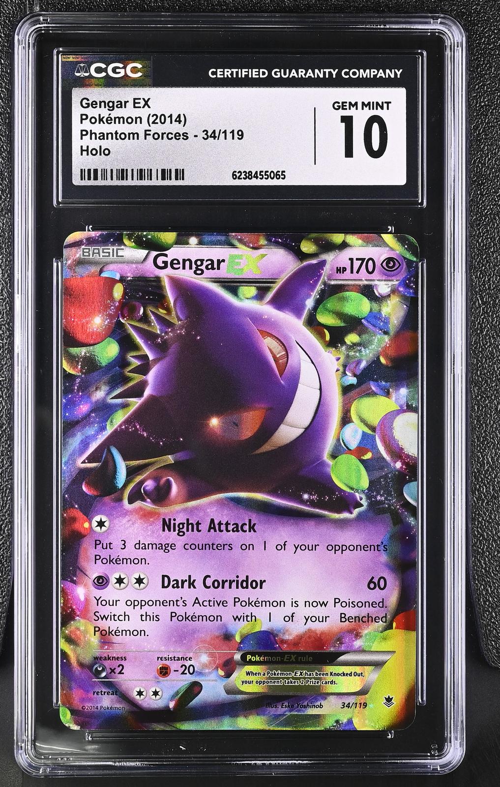 2014 Pokemon Phantom Forces #34/119 Gengar EX Holo CGC 10