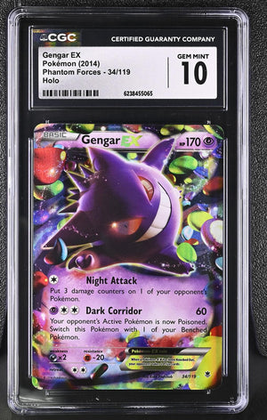 2014 Pokemon Phantom Forces #34/119 Gengar EX Holo CGC 10
