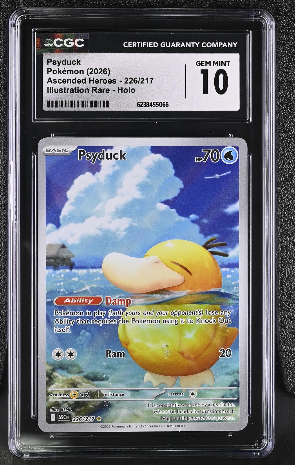 2026 Pokemon Ascended Heroes #226/217 Psyduck Holo CGC 10